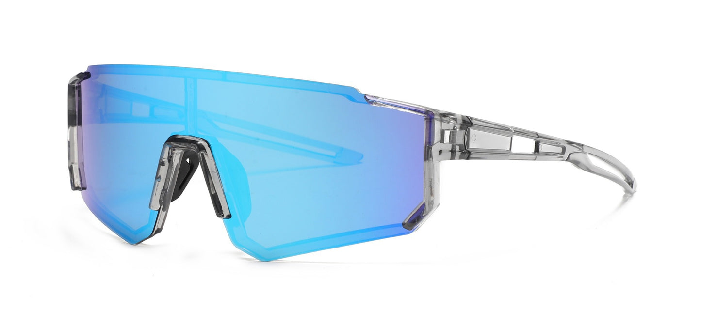 Unisex nan sportliche Visier-Sonnenbrille mit polarisierten bruchsicheren Polycarbonatgläsern Brehn