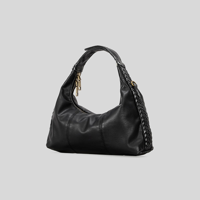 Geflochtene Handheld-Ledertasche