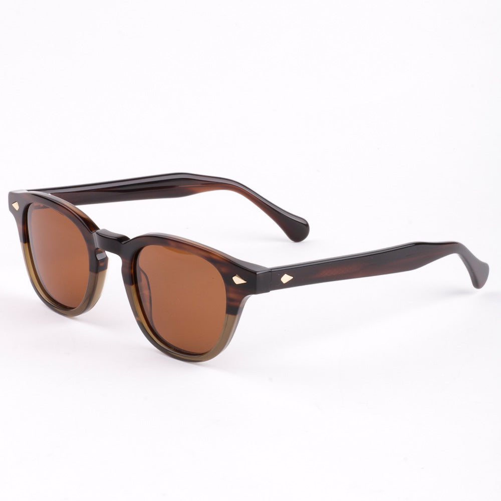Damen Sonnenbrille mit exklusivem Geometrie-Rahmen und Polarisierten Gläsern Brehn