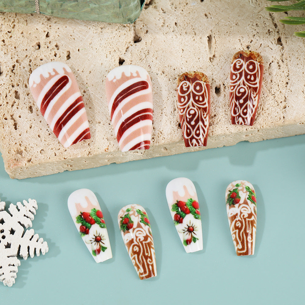 Kunstnägel mit weihnachtlichem Design Brehn
