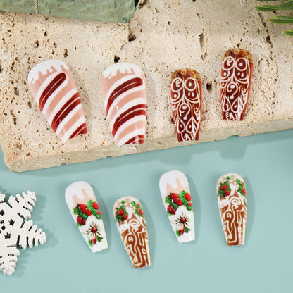 Kunstnägel mit weihnachtlichem Design Brehn