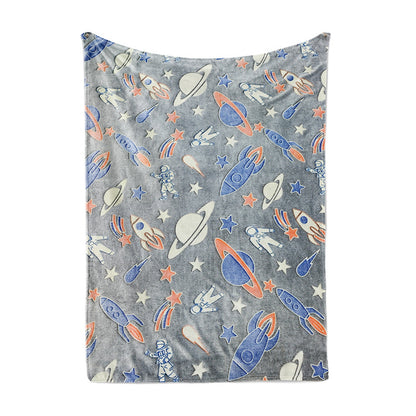 Damen Kinderfreundliche Kuscheldecke mit Dinosaurier-Motiv Brehn