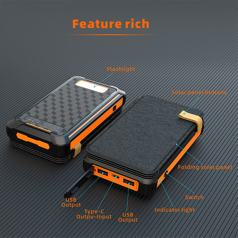Hochleistungs-Solar-Powerbank mit Multi-Ladeoptionen Brehn