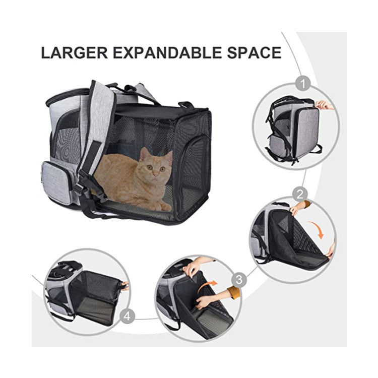 Katzenransport-Rucksack mit Atmungsaktiven Netzpaneelen Brehn