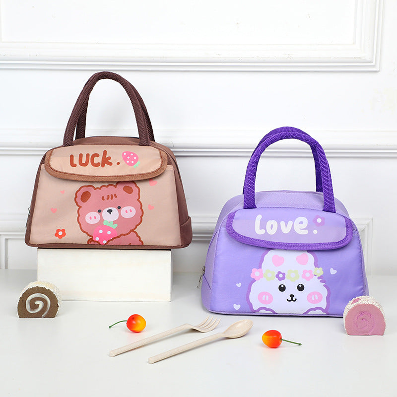 Süße Tier-Charakter-Isolierte Lunch-Tasche