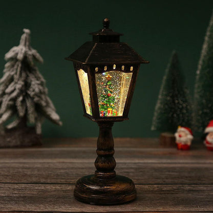 Nostalgische Weihnachtslaterne mit Santa Figur Brehn