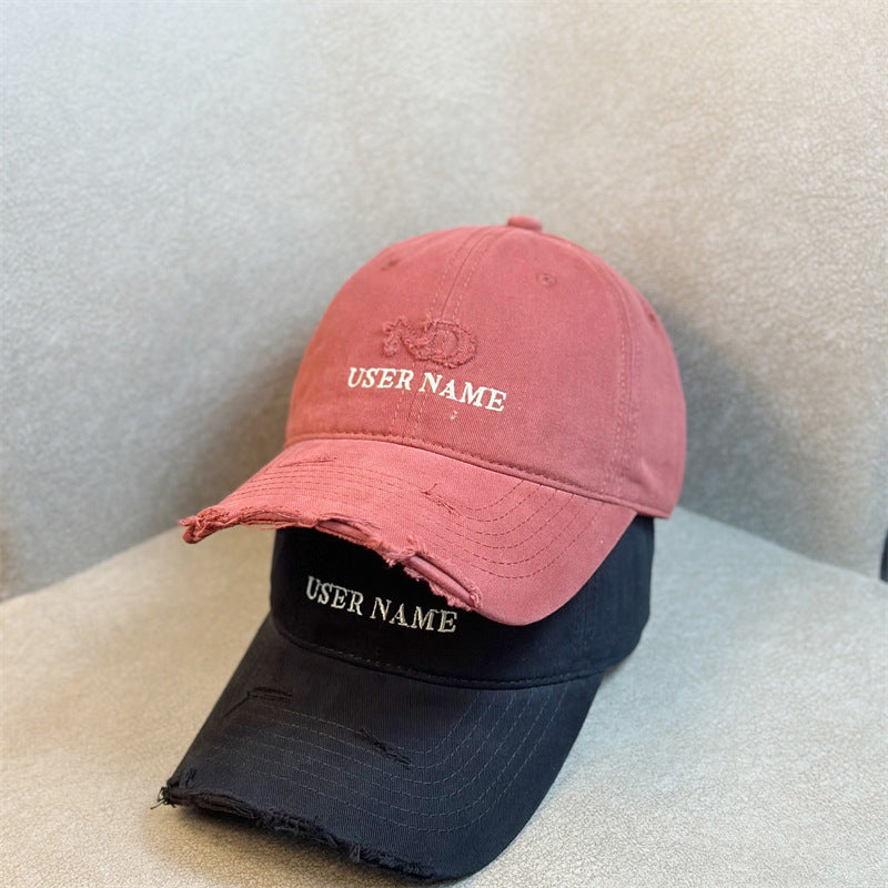 Damen Distressed Casual Verstellbare Baseball Cap Brehn