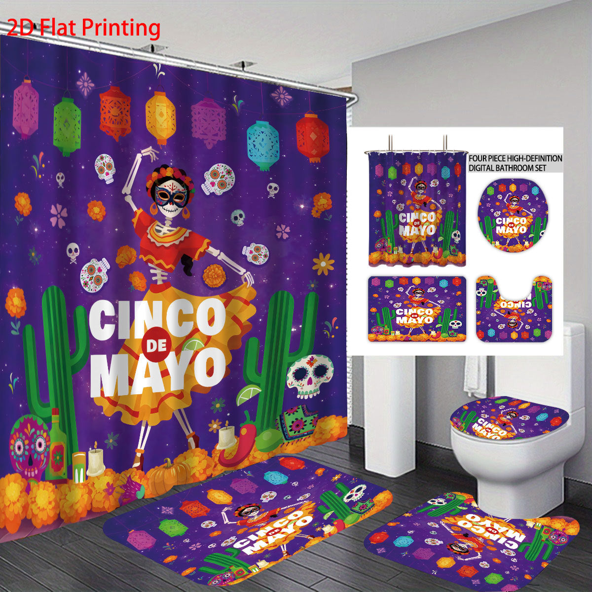 Cinco de Mayo-Themen Komplettes Badezimmer Set Brehn