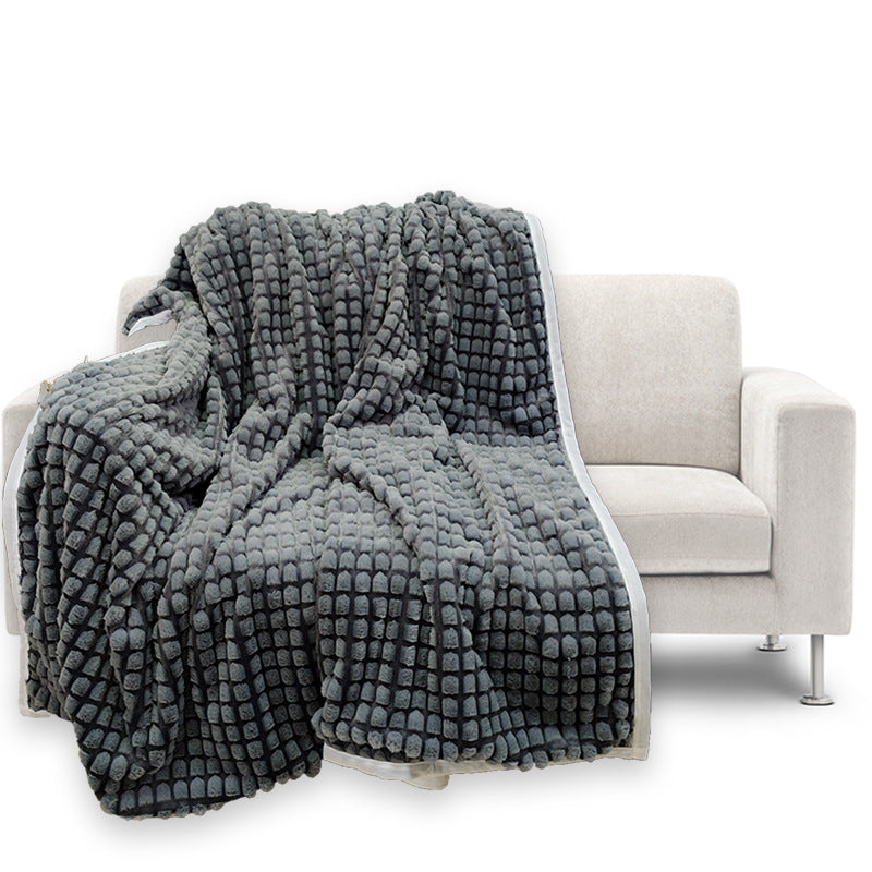Damen samtige Kuscheldecke mit 3D-Struktur Brehn