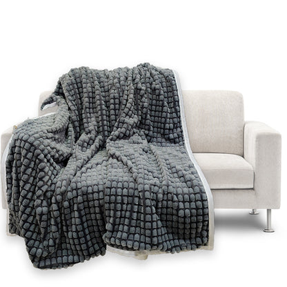 Damen samtige Kuscheldecke mit 3D-Struktur Brehn