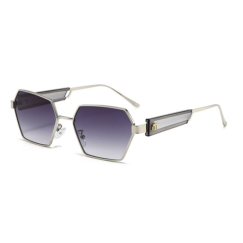 Damen Hexagon Sonnenbrille mit luxuriösen Metallakzenten Brehn