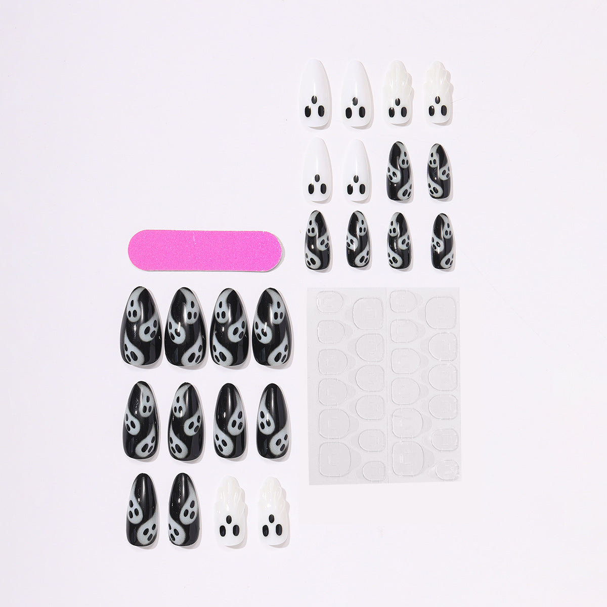 Halloween-Themen Press-On-Nagelset mit Geisterdesigns Brehn