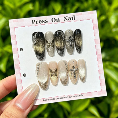 Anpassbare Ombre Press-On Nägel