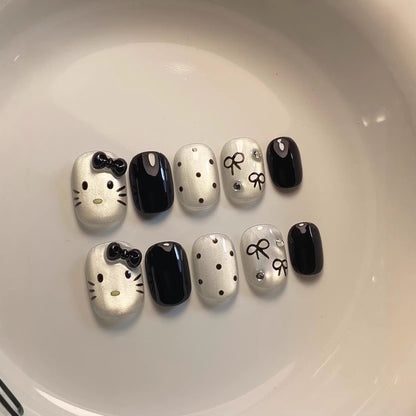 Cartoon Character Press-On Nail Art Set