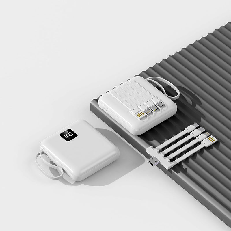 Tragbare Powerbank mit Integrierten Ladekabeln und Lcd-Anzeige Brehn
