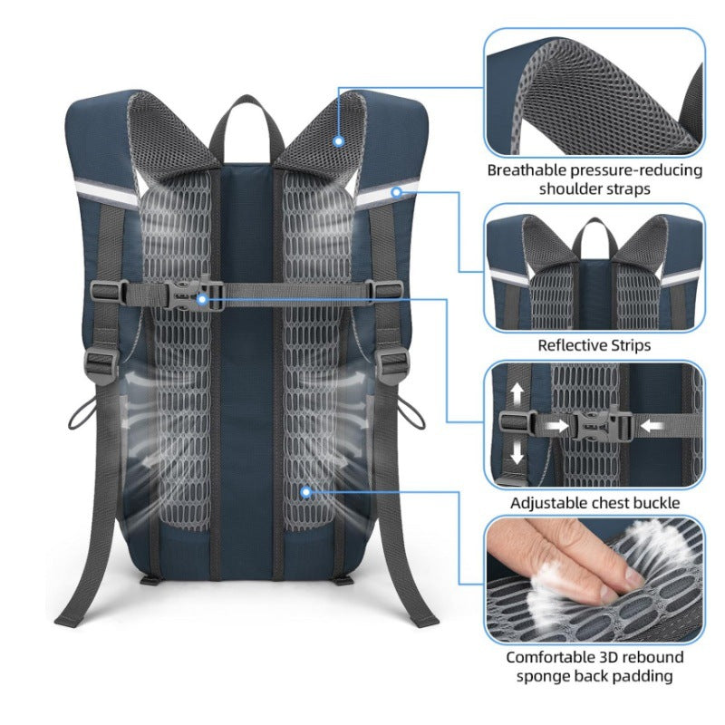 Multifunktionaler Rucksack mit Ergonomischem Design und Mehreren Fächern Brehn