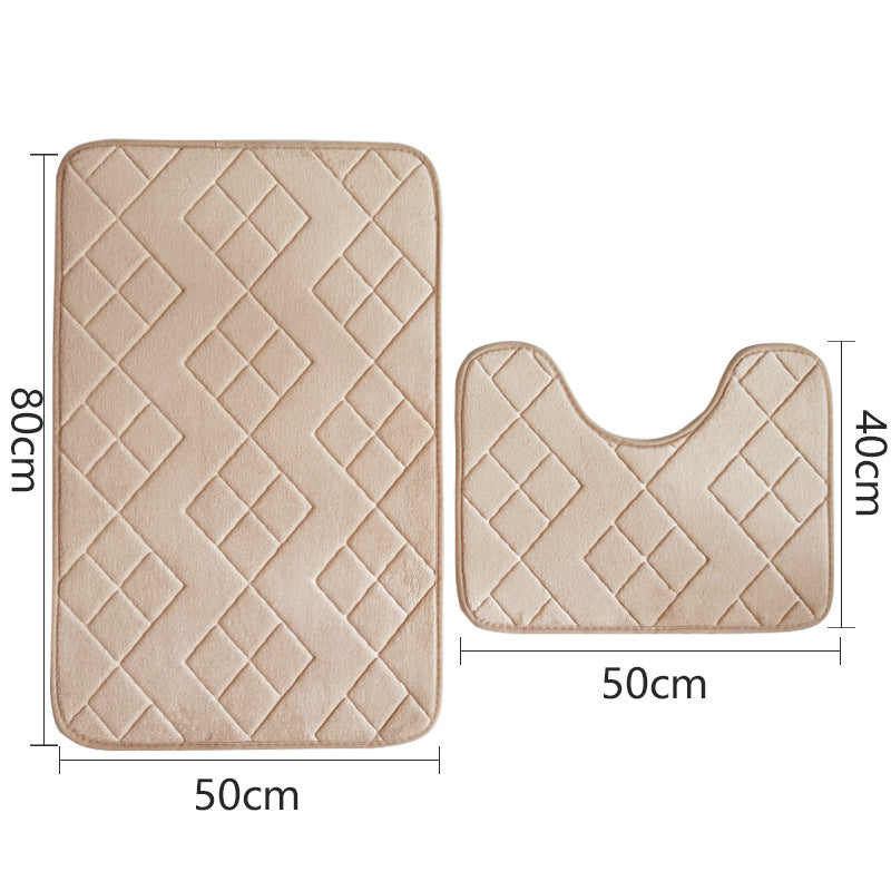 Luxuriöses gesteppter Memory Foam Badteppichset Brehn