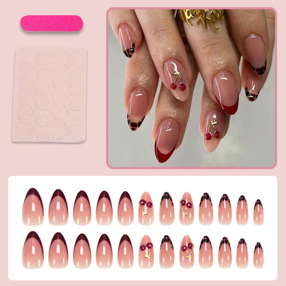 Kunstnagelset mit eleganten Ombré-Designs und glamourösen Akzenten Brehn