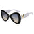 Damen Cat-Eye Sonnenbrille mit luxuriösen Metallakzenten Brehn