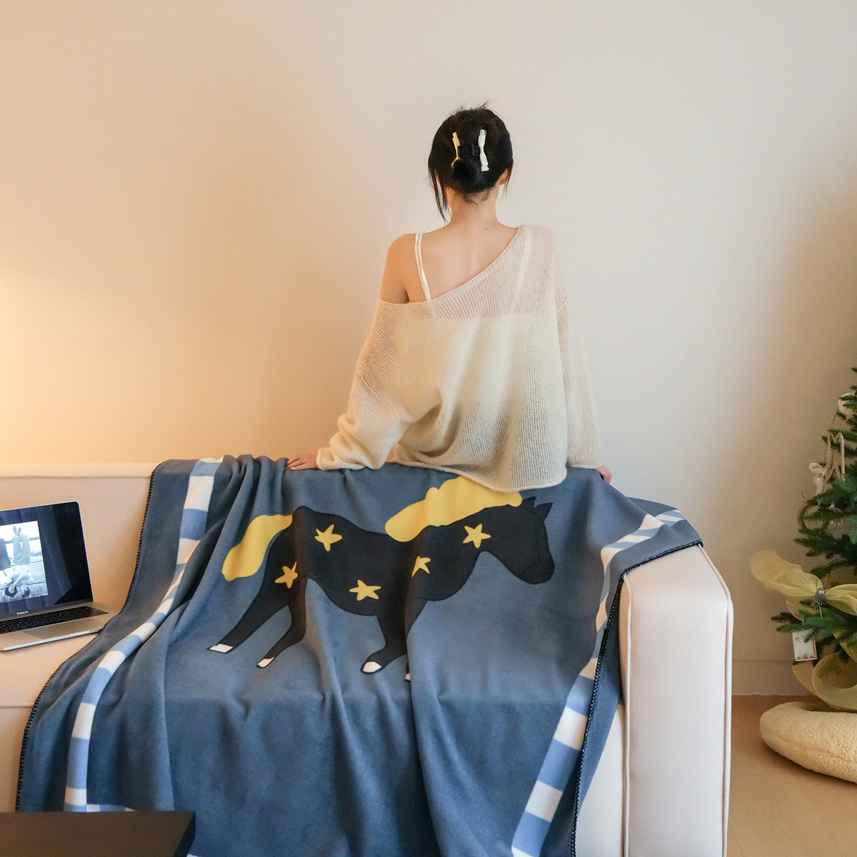 Kuscheldecke für Sofa