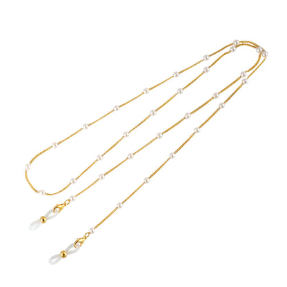 Eleganter mit Perlen verzierter Brillenhalter Brehn