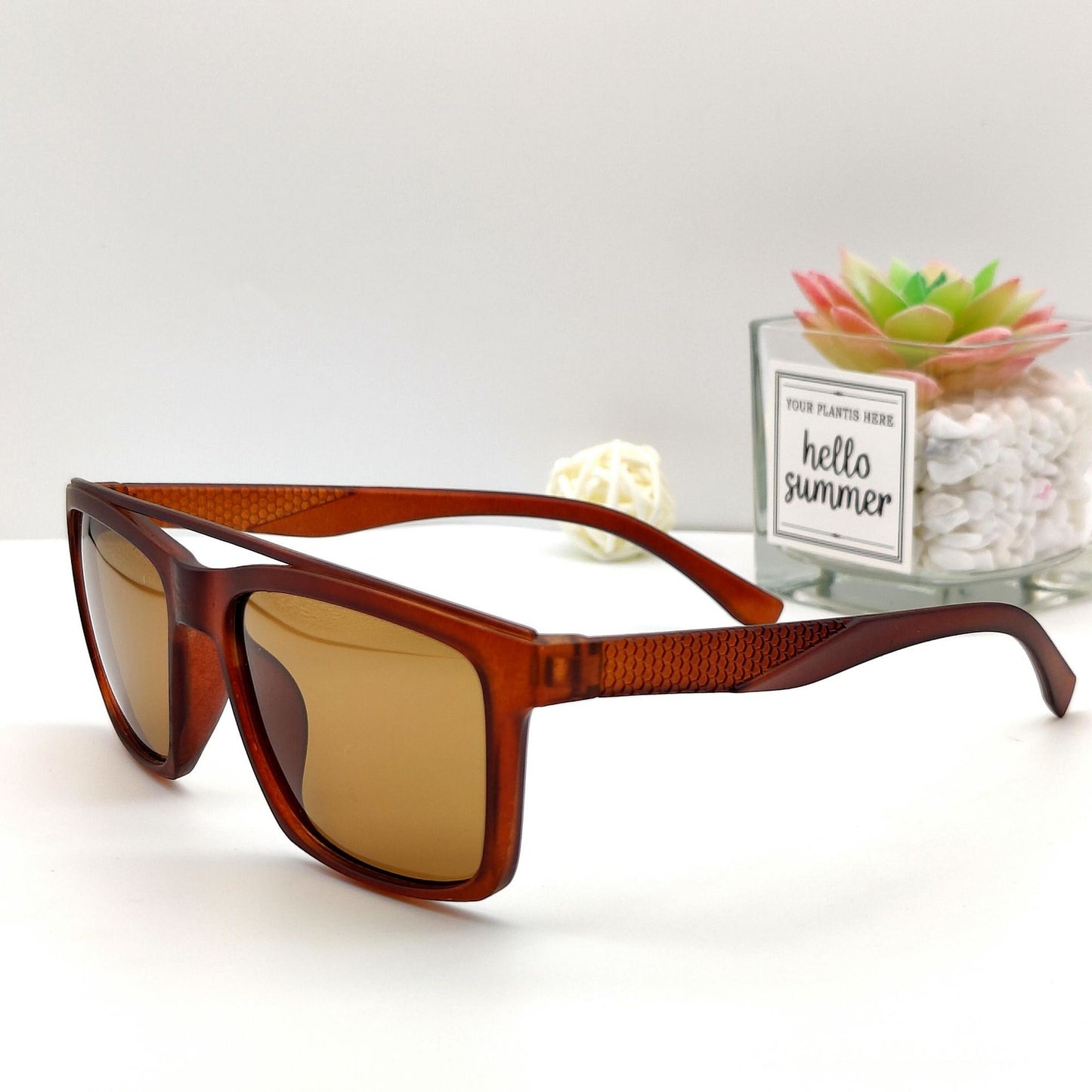 Herren trendige Sonnenbrille mit ergonomischen Rahmen und polarisierten Gläsern Brehn