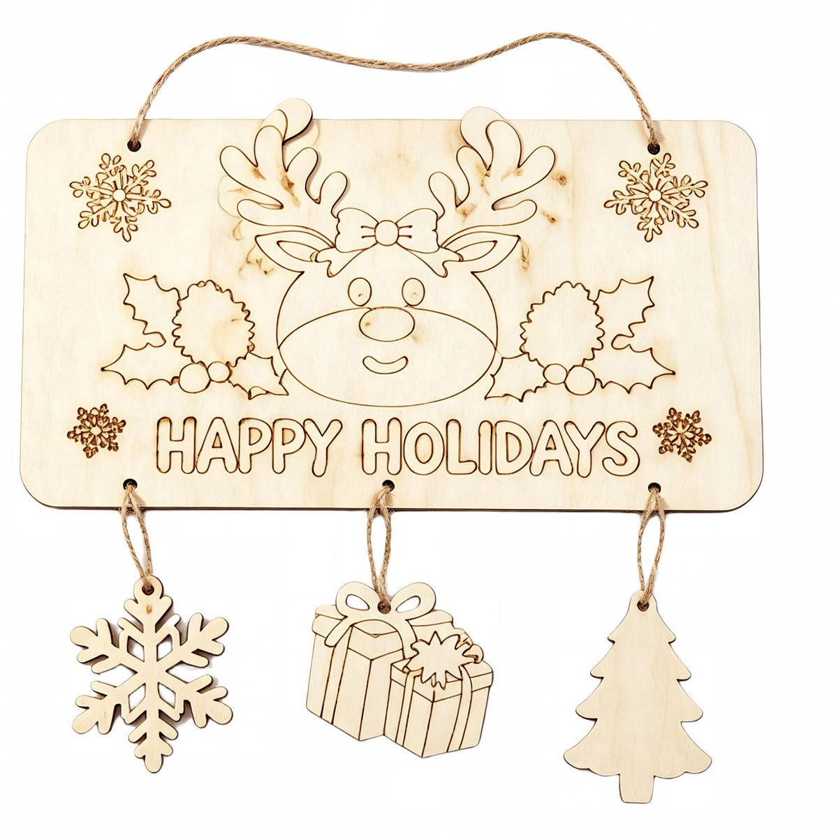Holz Weihnachtsdeko Schild