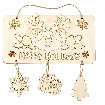 Holz Weihnachtsdeko Schild