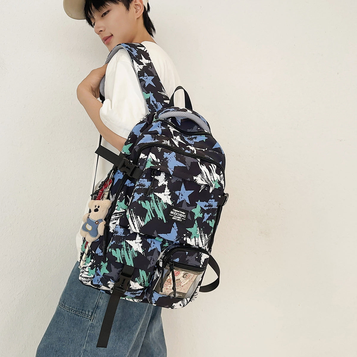 Vielseitiger Sternmuster-Rucksack Brehn