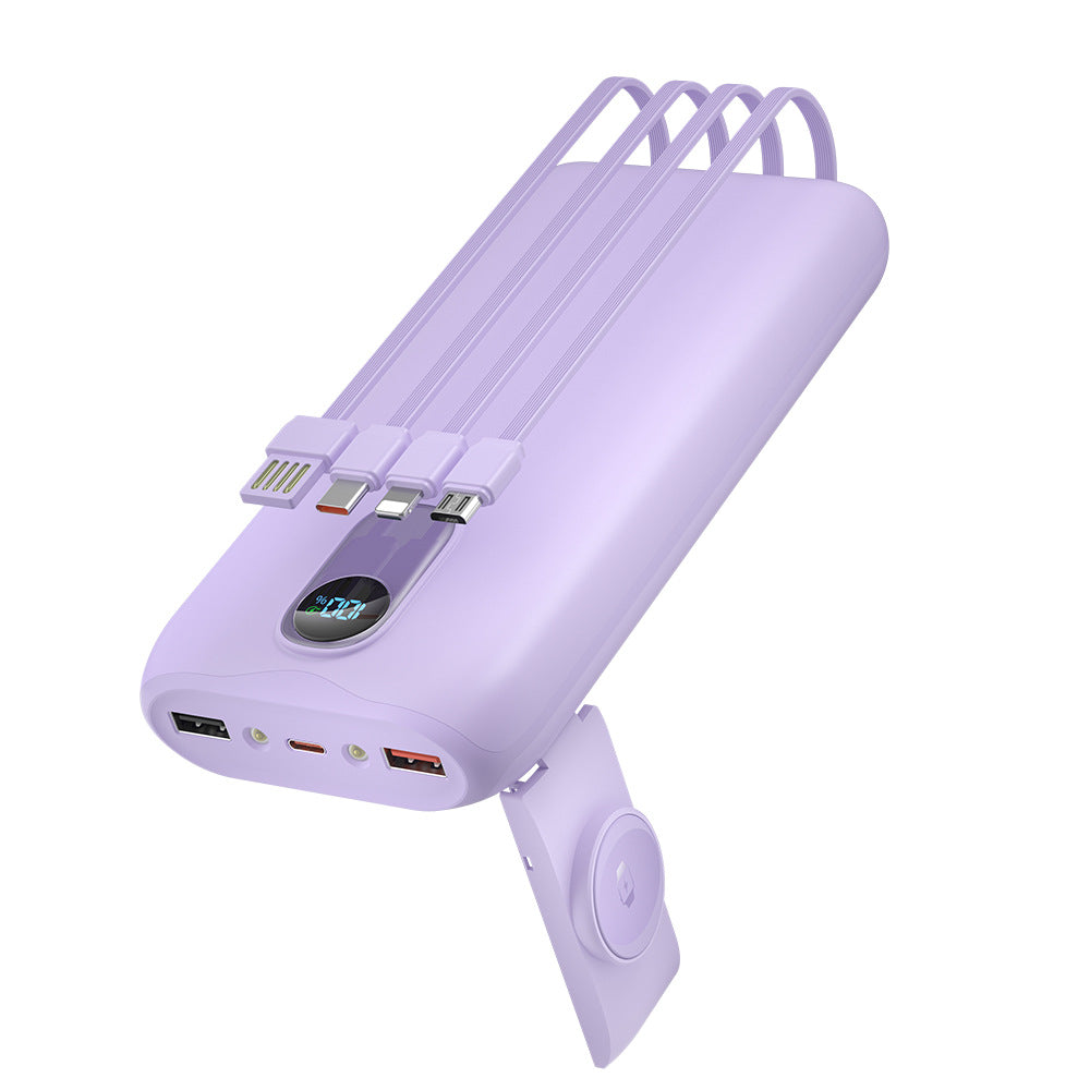 Powerbank mit Integrierten Ladekabeln und Lcd-Anzeige Brehn