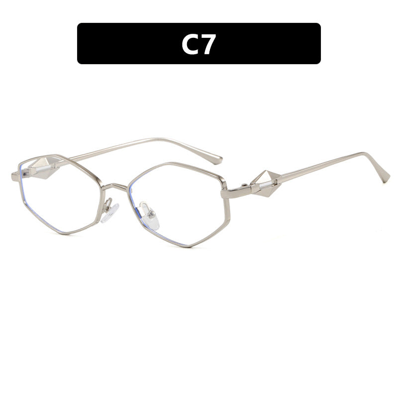 Damen geometrische Sonnenbrille mit schützendem UV-Filter und high-end Metallrahmen Brehn