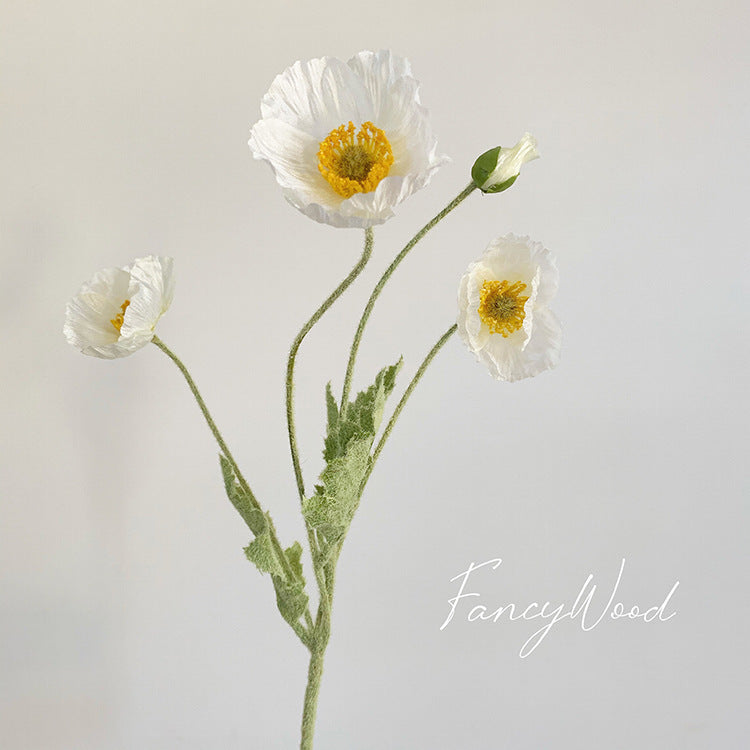 Lebensnahe Mohnblume Floral Stamm