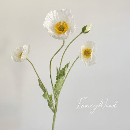 Lebensnahe Mohnblume Floral Stamm