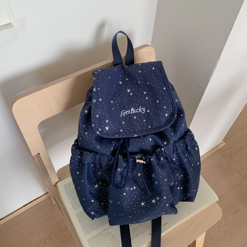 Leichter Schulrucksack mit Sternenmuster