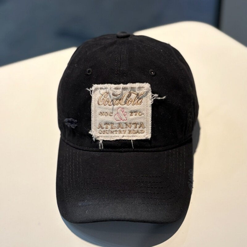 Verwaschene Baumwollmütze mit Vintage-Logo