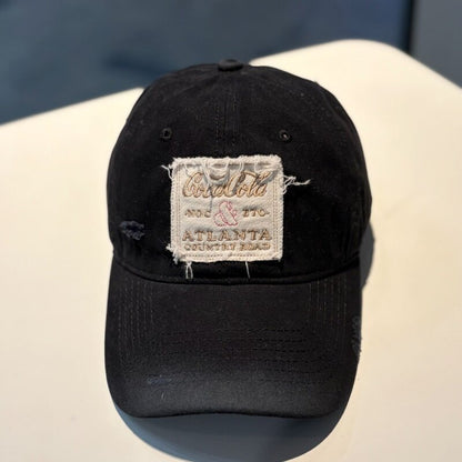 Verwaschene Baumwollmütze mit Vintage-Logo