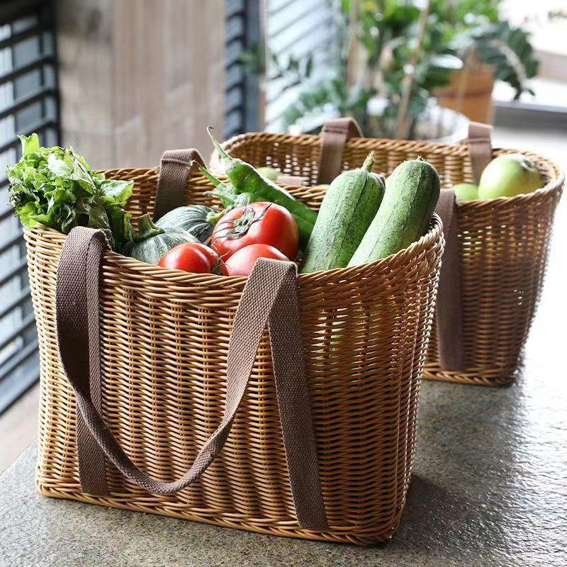 Woven Tote Bag mit verstärkten Tragegriffen Brehn