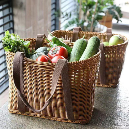Woven Tote Bag mit verstärkten Tragegriffen Brehn