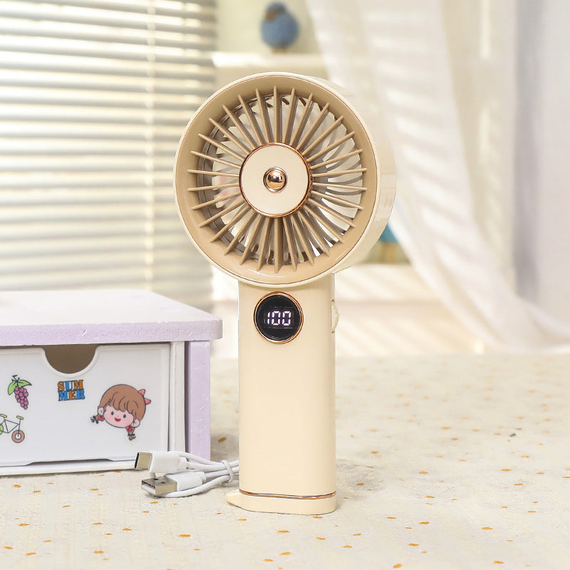 Frauen tragbarer Handventilator mit USB-Ladeoption und intuitivem Design Brehn