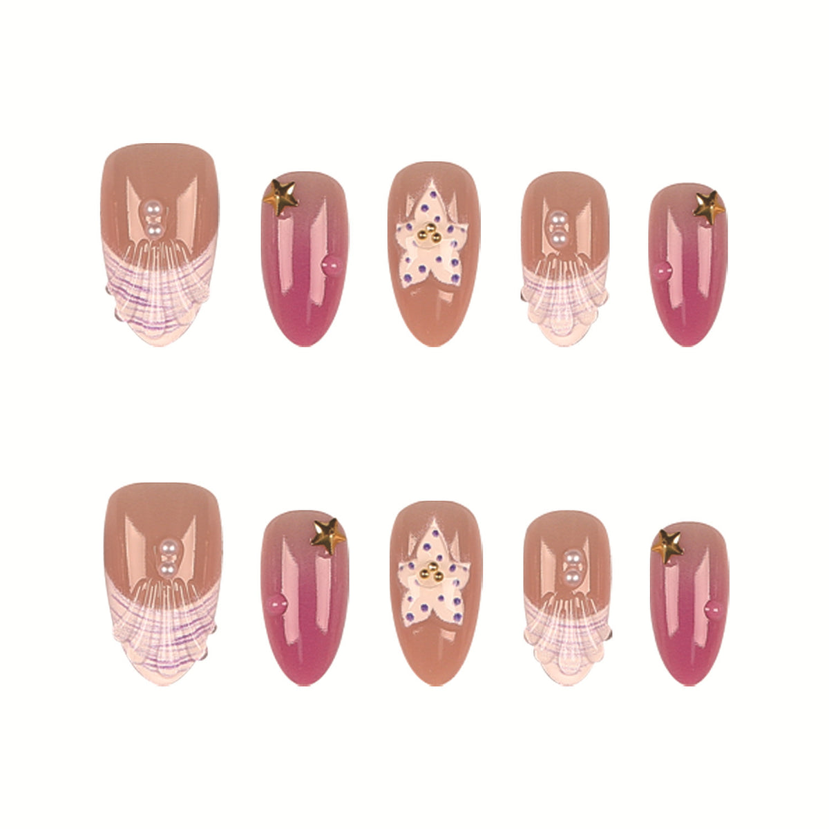 Künstlerische Press-On Nagelspitzen Set