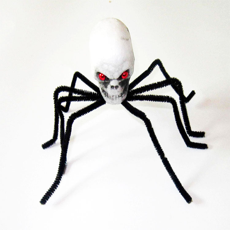 Dekorative Schädel-Spinnenfigur Brehn