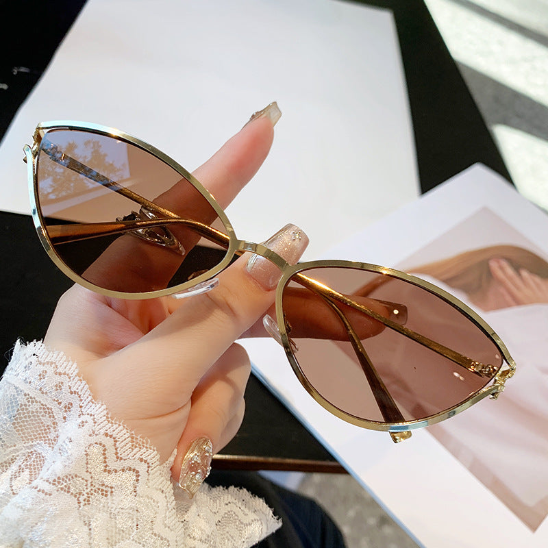 Damen Cat-Eye Sonnenbrille mit elegantem Metallrahmen und UV-Schutz Brehn