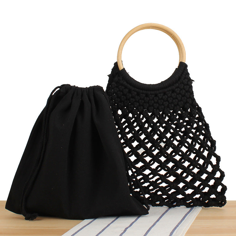 Modische Makramee-Handtasche mit Innentasche Brehn