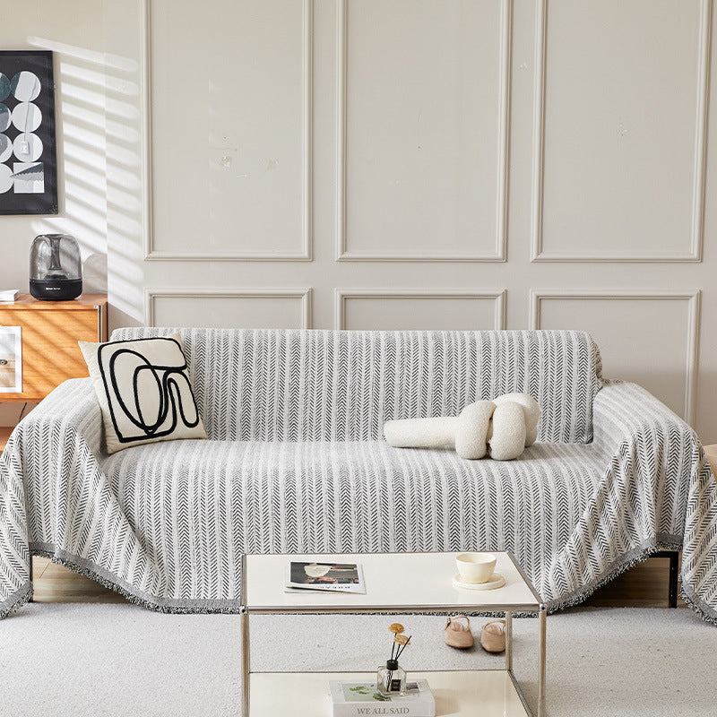 Gemütliche strukturierte Sofa-Wurfdecke