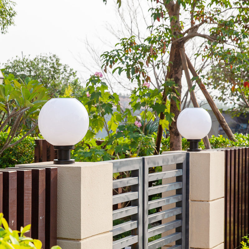Moderne Edelstahl Globe Zaunpfosten Beleuchtung Fixtures Brehn