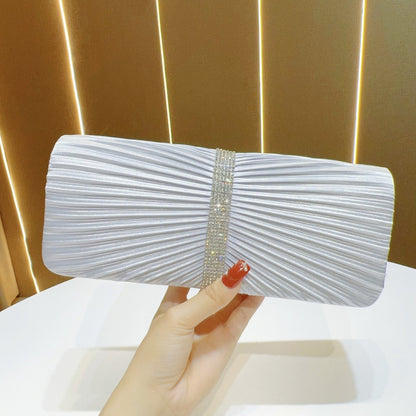 Falten Satin Abend Clutch