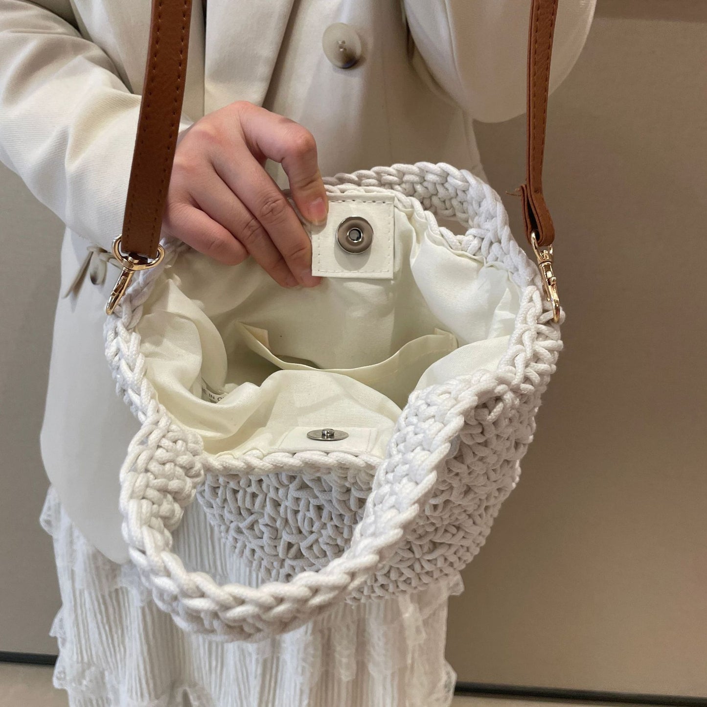 Modische Handtasche mit Stylischem Strukturmuster Brehn