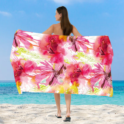 Strandtuch mit elegantem floralem Aquarelldesign Brehn