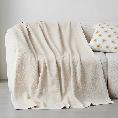 Damen Elegante Kuscheldecke aus weichem Strick mit geometrischem Muster Brehn