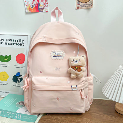 Stylischer backpack mit floralem Schmuck Brehn